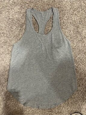 lululemon athletica Gray Racerback Pocket Tank